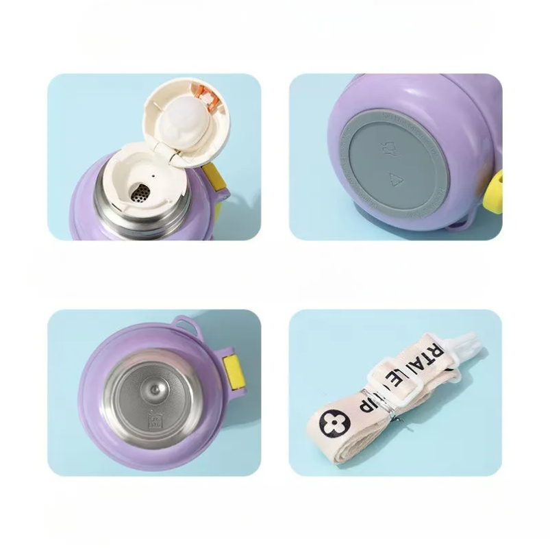 800ml Large Capacity Pot Big Belly Insulated Bottle Outdoor Portable Diagonal Cross High Beauty Cup