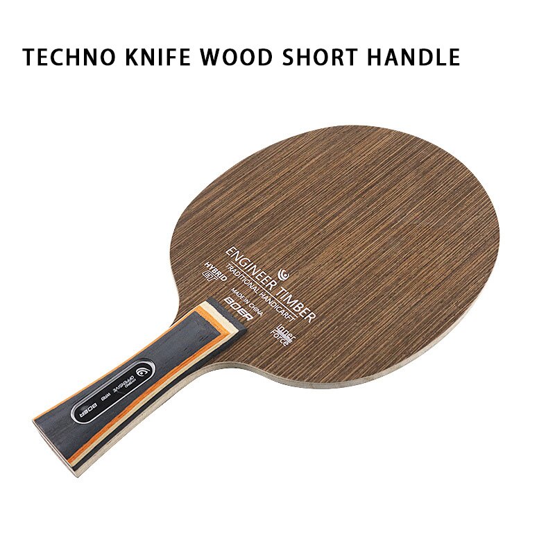 Pala de raqueta de tenis de mesa, 5 capas de madera + 2 capas de carbono, hoja de Ping Pong de alta velocidad para jugadores ofensivos de ataque rápido: short handle A