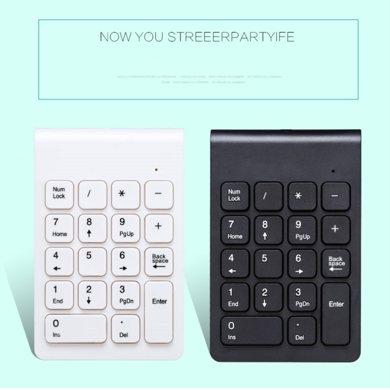 Multifunctional Numeric Keypad 2.4GHz Wired Numpad 18 Keys Digital Keyboard For Accounting Teller Laptop Notebook Tablets