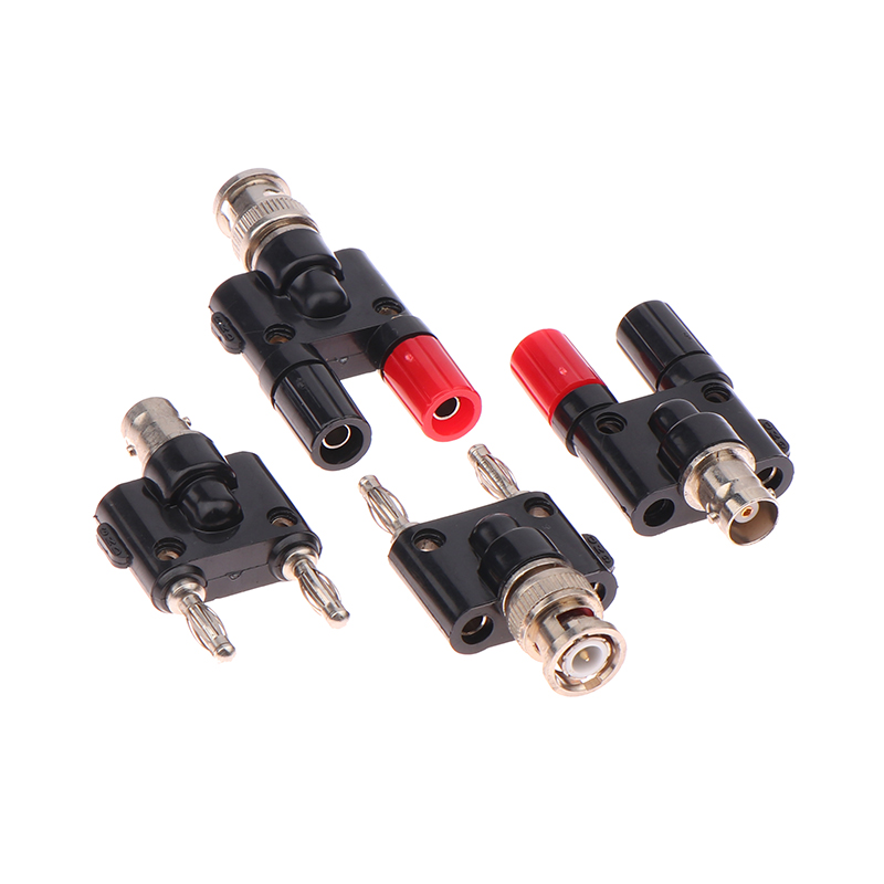 1Pc Adapter BNC Auf Bananen Stecker & Buchse Banana Weibliche Jack Buchse Binding Post RF Coax koaxial Splitter Konverter