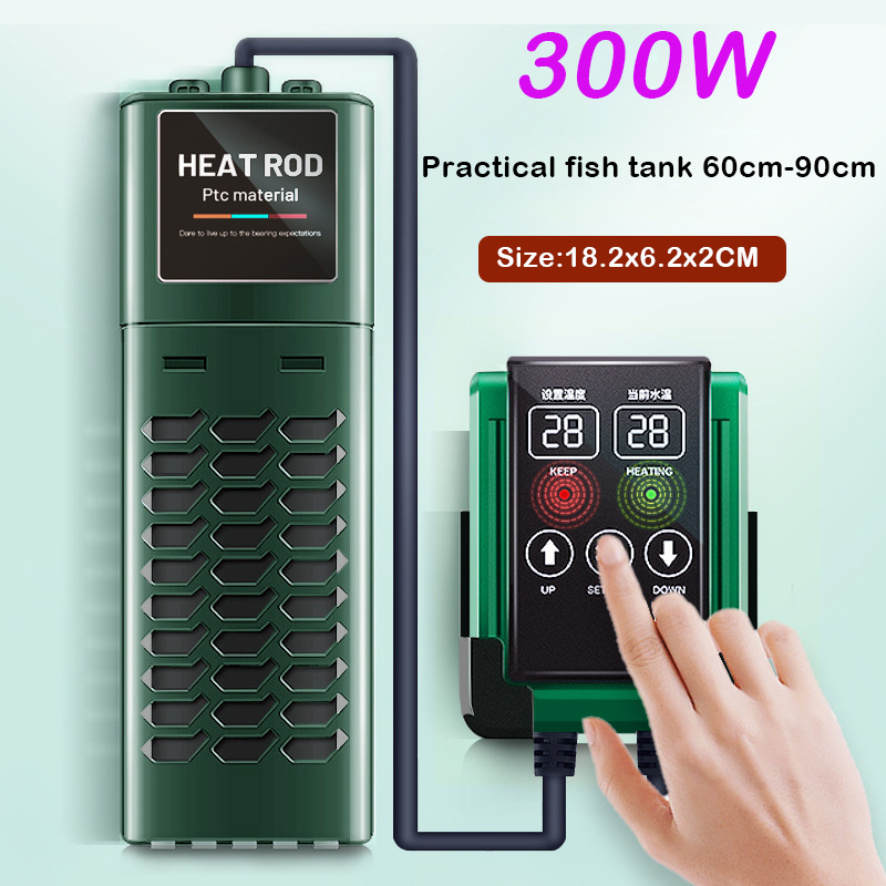 1200W Aquarium Heater Temperatuur Controller Aquarium Led Digitale Display Verstelbare Water Verwarmingselement Temperatuurregeling: M / Goud