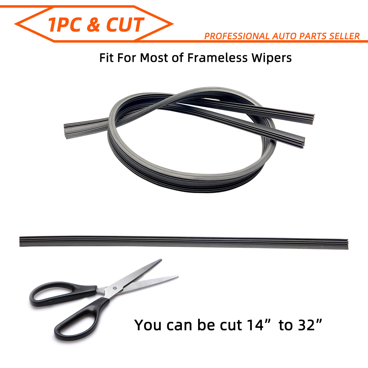 1 unidad de tira de goma para limpiaparabrisas de coche que se puede cortar piezas de repuesto de tira de goma para limpiaparabrisas 14 "16" 17 "18" 19 "20" 21 "22" 24 "26" 28 "30" 32 "opcional