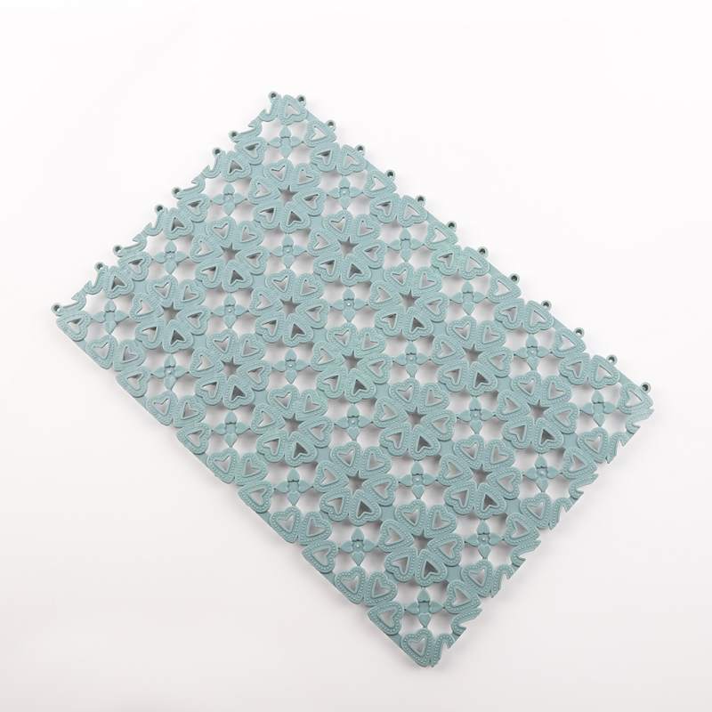 Bathroom Shower Massage Carpet DIY Carpet Love Mat Free Stitching Shower Mat Anti-Slip Mat Candy Color: L