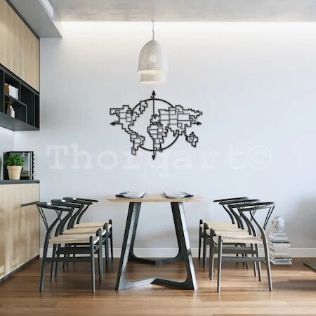 Origin World Map Iron Picture Frame Photo Frames Metal Grids Map Decoration 30postcards Picture Display Wall Hanging Living Room