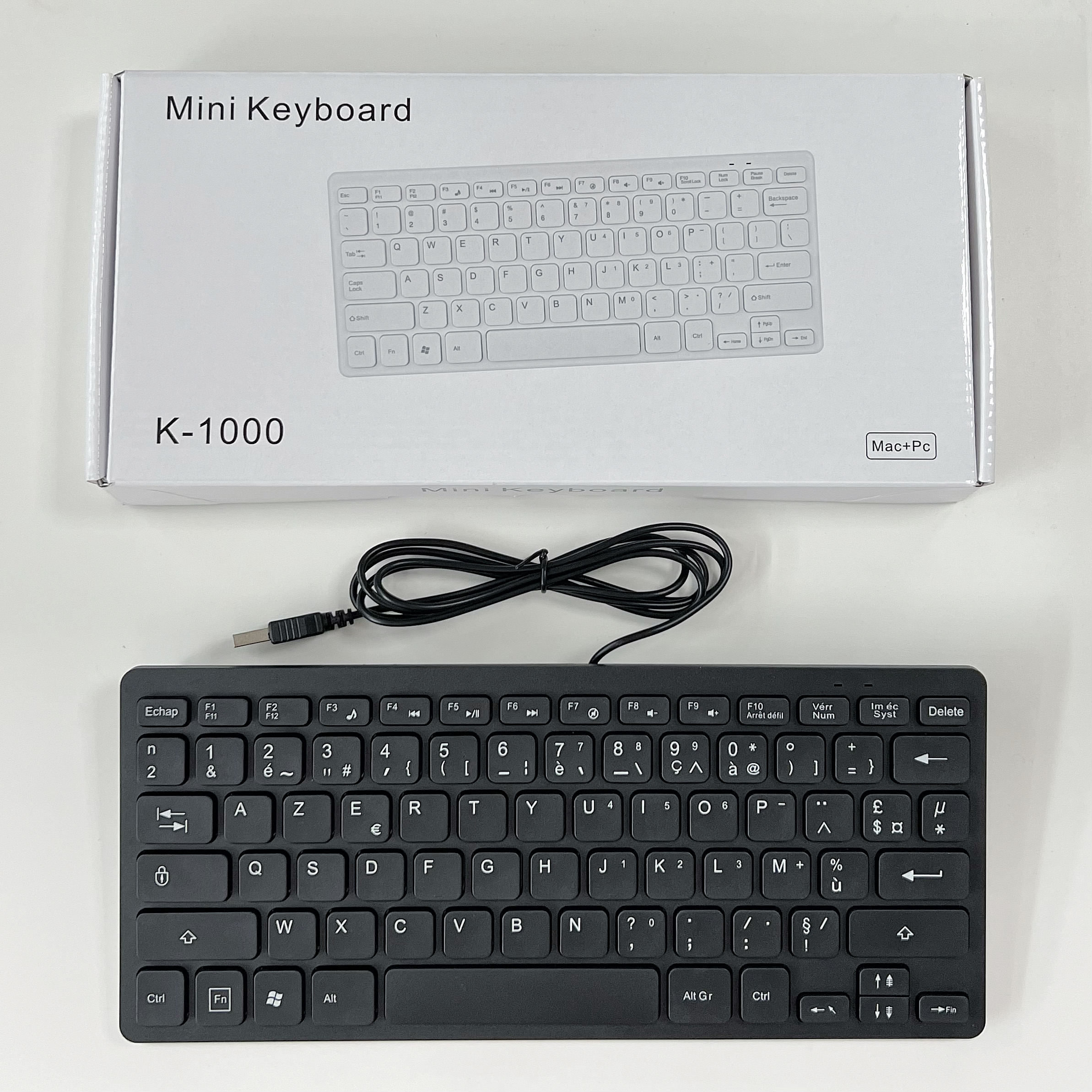 Japanese German Russian French Spanish USB wired mini keyboard Language 78 Keys for Desktop Computer PC Laptop thin