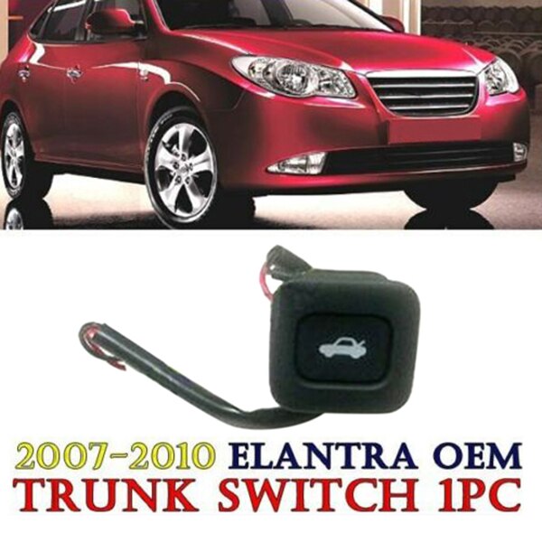 Rear Trunk Door Open Button Switch- Trunk Lid Switch for Hyundai Elantra/ Avante HD 2007 93555-2H000 (Black): Default Title