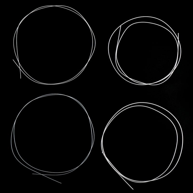 4 unids/set cuerdas para ukelele de nailon blancas duraderas pieza de repuesto para 21 pulgadas 23 pulgadas 26 pulgadas instrumento de cuerda #8