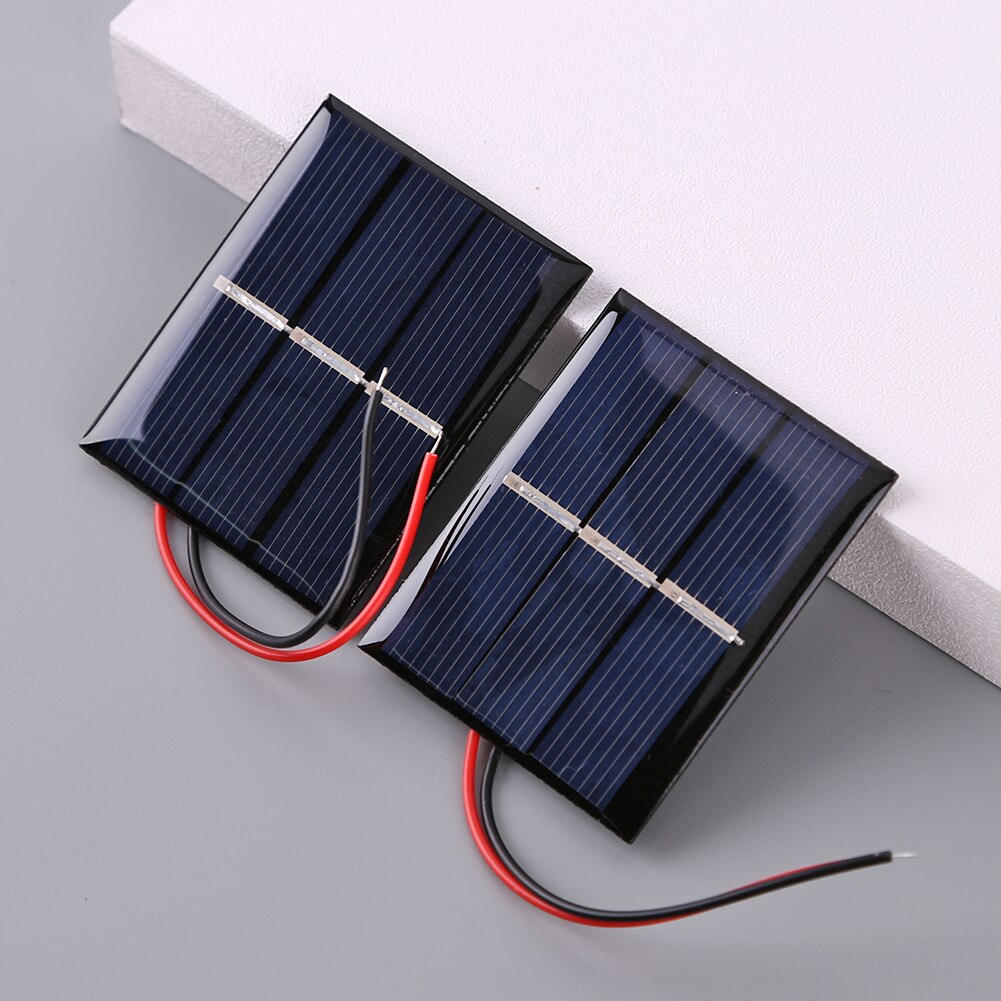 1/2 Pcs 0.4W 1.5V DIY Module Solar Cells Outdoor Polysilicon Solar Epoxy Panel Mini Solar System Camping Hiking Solar with Wire