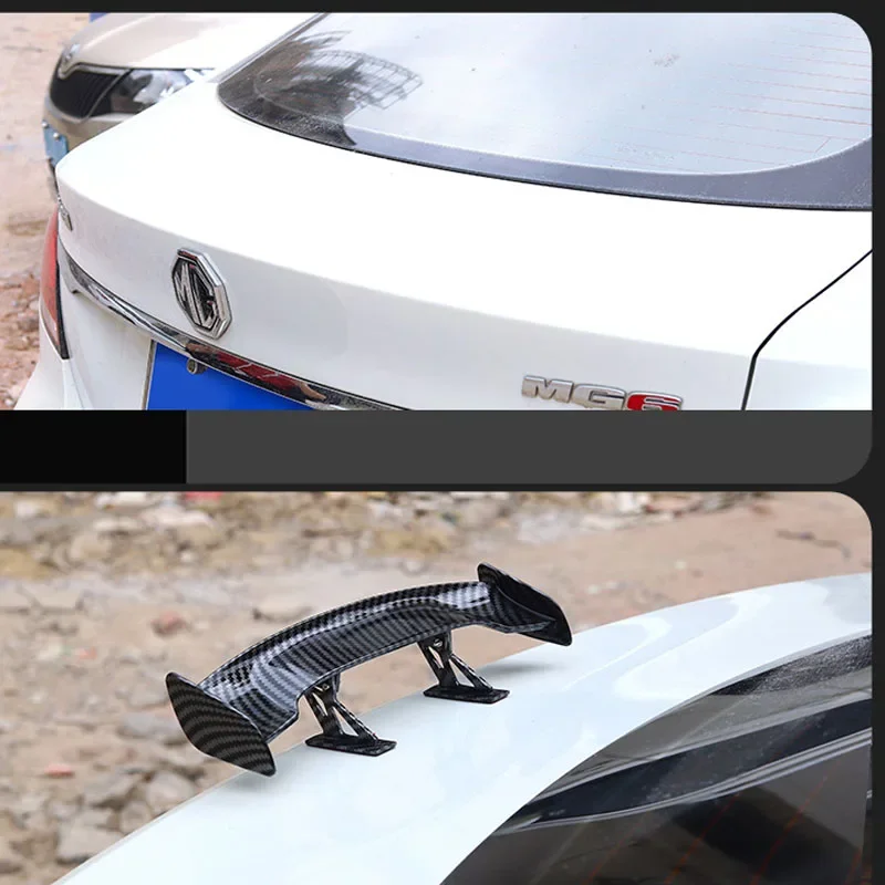 Alerón pequeño Universal para coche, mini alerón trasero con apariencia de fibra de carbono, modelo de alas traseras, decoración de estilo automático, accesorios para coche