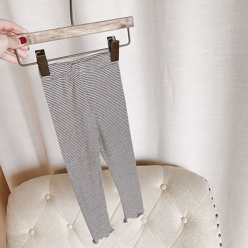 Leggings a righe stile coreano per bambina pantaloni moda primavera abiti Casual per bambini abbigliamento per bambina pantaloni da principessa