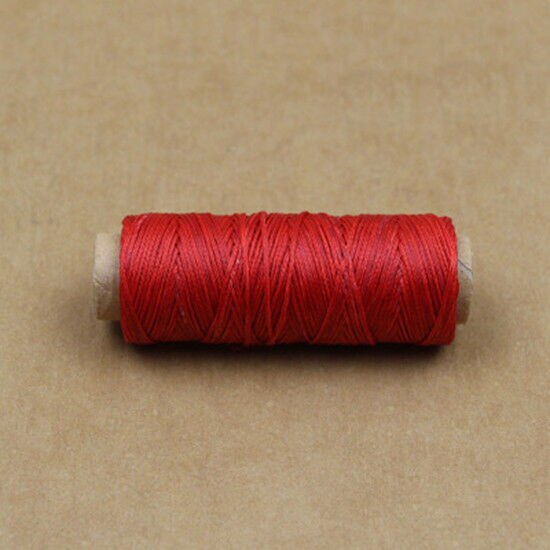 1mm Leather Sewing Flat Waxed Thread Wax String Hand Stitching Craft 50M 150D: Red