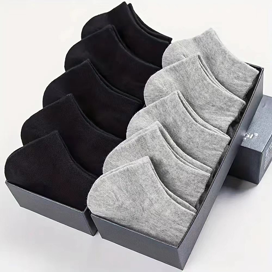 10/12/20/40 pares de calcetines náuticos para hombre, calcetines deportivos de negocios con absorción de sudor para verano y otoño, calcetines tobilleros suaves sin pilling de Color sólido: Dorado
