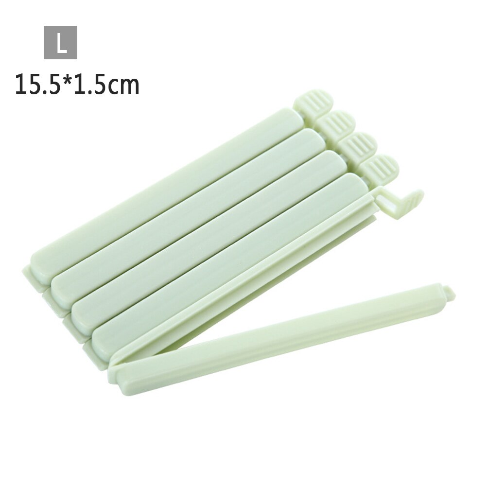 Sealing Clamp Portable Kitchen Storage Food Snack Seal Clamp Plastic Tool Mini Vacuum Sealing: L light green