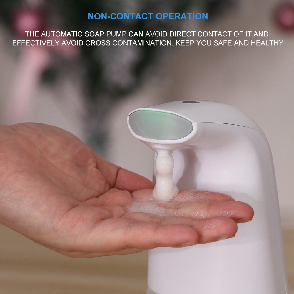 Automatic Foam Soap Dispenser Touchless Foaming Capacity Infrared Motion Sensor Hands-Free Soap Pump For Bathroom Kitchen 300ML
