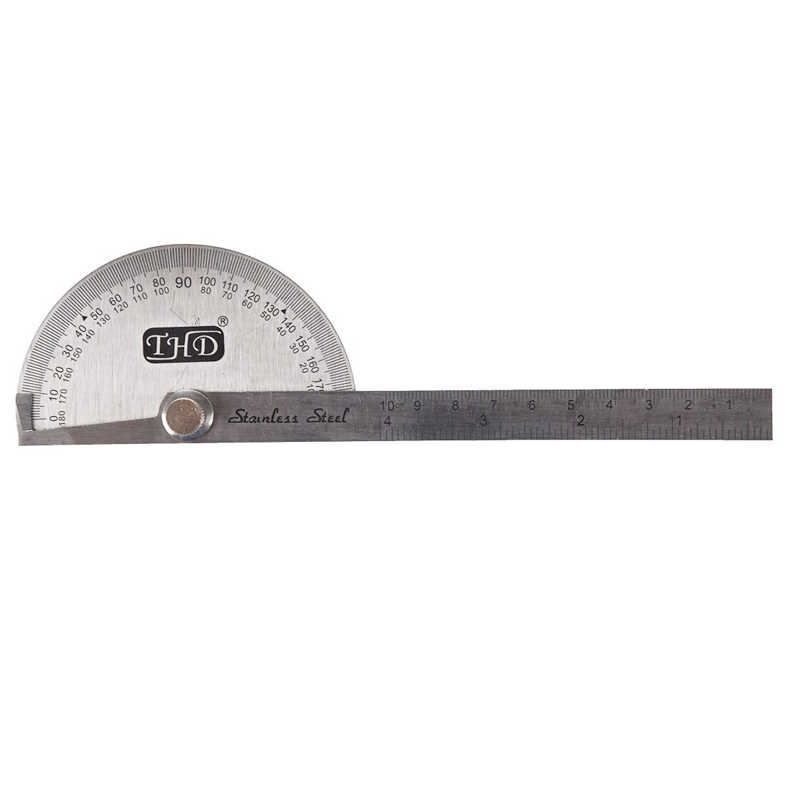 PPYY -Stainless Steel Protractor w 10 cm Measurement Ruler