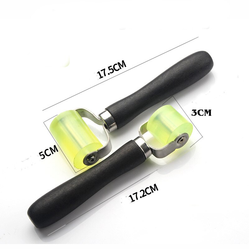 Car Sound Insulation Construction Tools Black Wooden Handle Yellow Silicon Roller for Car Home Insulation Mat Installation Use