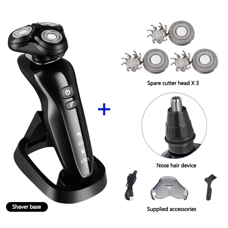 Factory Direct Sales 4D Electric Shaver Multifunctional Shaver Car USB Shaver Washing Rechargeable men's trimmer Shaver Epilator: 05