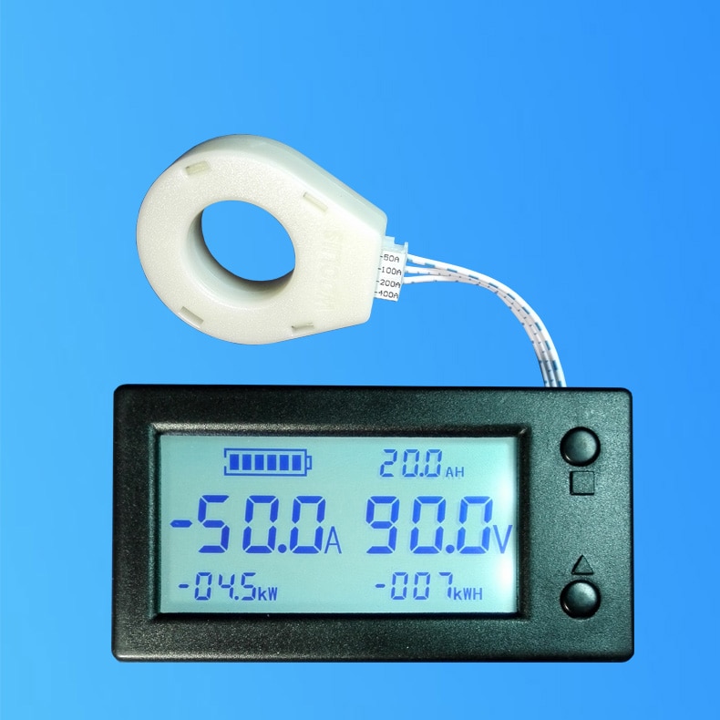 DC 300V 100A 200A 400A digital Voltmeter Ammeter Battery Capacity coulometer Power electricity watt-hour meter With Hall sensor