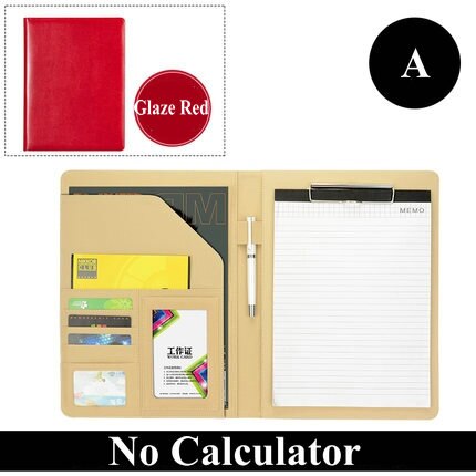 Multifunctionele Business Portfolio Padfolio A4 Lederen Organizer Manager Map Met Klembord