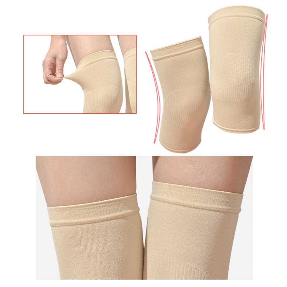 Rodilleras de compresión de manga de soporte de rodilla finas para exteriores 1 par duradero