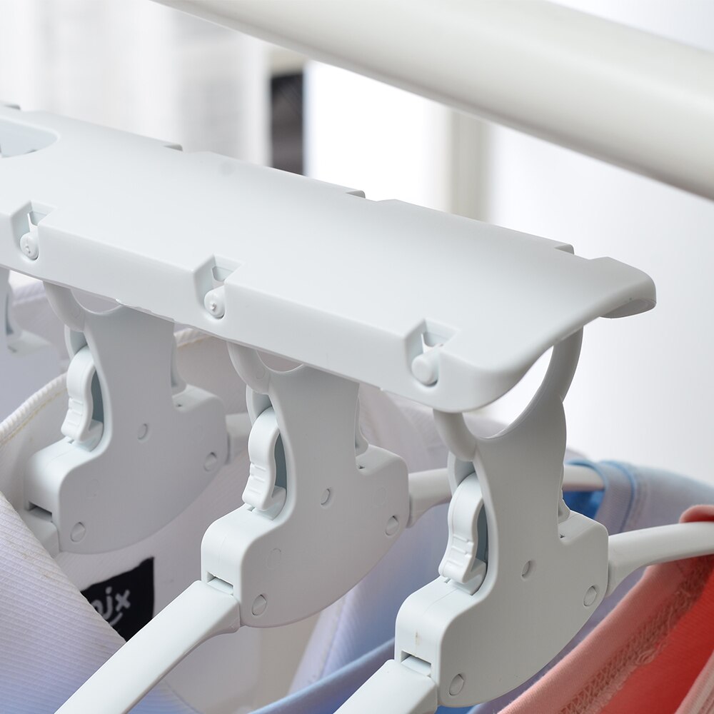 Cintre pliable en plastique multifonctionnel 8 en 1 garde-robe peu encombrante support enfants bébé