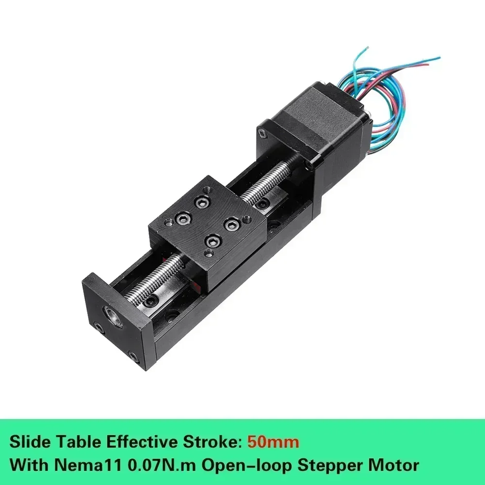 XYZ Axis Motorized Slide Table T-type Linear Guide Rail Stage CNC Mini Sliding Table Motor Drive Kit Electric Linear locking: Brown