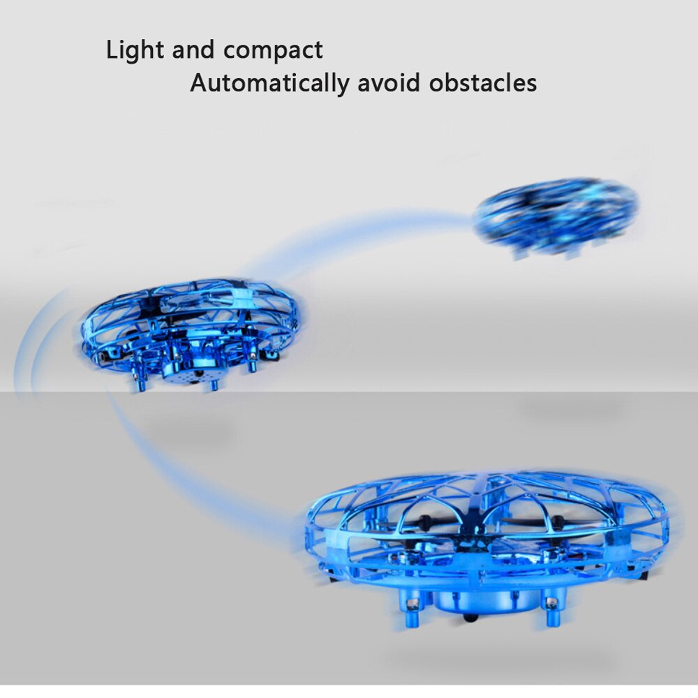 Induction Suspension UFO Aircraft Flying Toys Gesture Sensor Smart Flying Saucer with LED Lights Mini Aircraft play