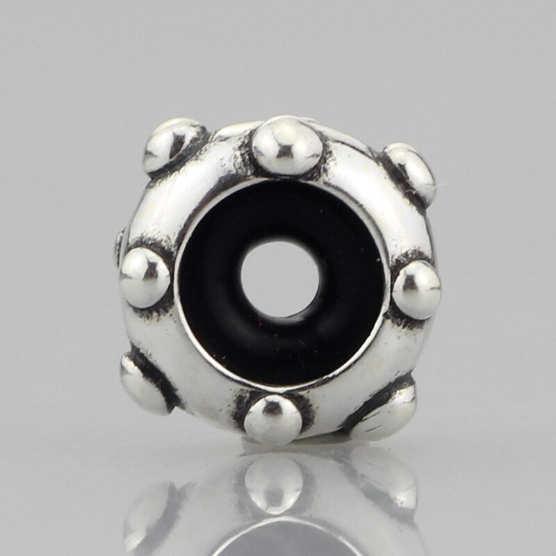 Authentic 925 Sterling Silver Spacer Stopper Mocha Bow Flower Footprint Bead Charm Fit Original Bracelet Jewelry