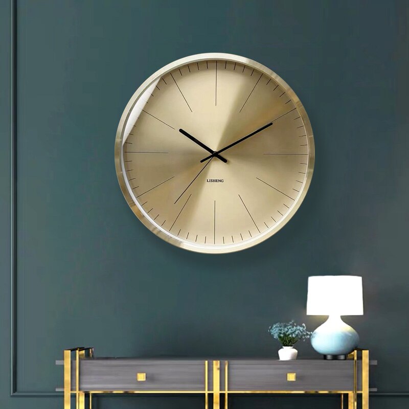 Nordic Metal Wall Clock Gold Modern Watch Home Living Room Large Luxury Clock Mechanism Secret Stash Relogio Ideas FZ572