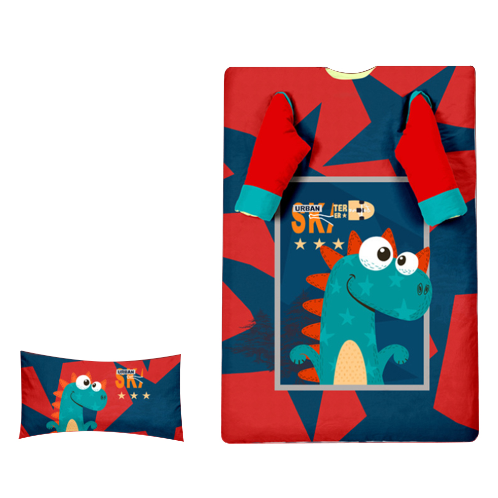 Bomuld baby børn sovepose quilt småbørn lur måtte med aftagelig pude vinter baby anti-kick sovepose tegneserie quilt: -en / S 0-3 år gammel