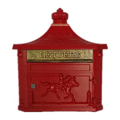 Aluminum Mailbox With Lock Home Vintage Letter Newspaper Post Box Ourdoor Garden Waterproof Pastoral Rural Style Mailbox: MB-04-C