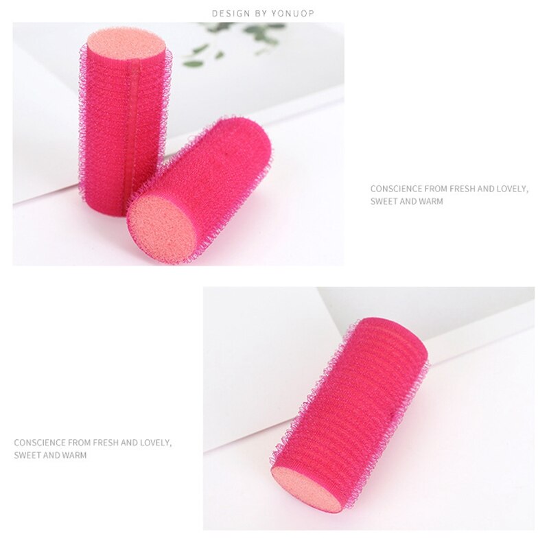 Haarrollers, zelfklemmende rollers, zelfklemmende rollers, salonkrullen, haarkrullen 6 stuks 2.5 x 6cm