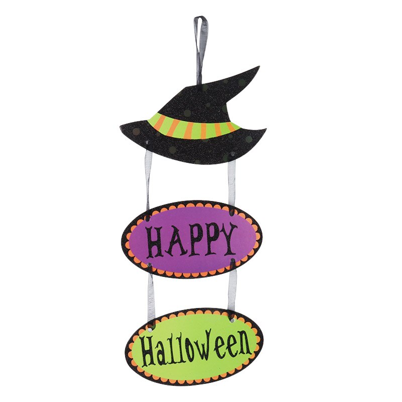 Halloween Pompoen Skelet Opknoping Banner Veranda Teken Welkom Teken Thuis Indoor/Outdoor Voordeur Veranda Yard Opknoping Decor Craft: D