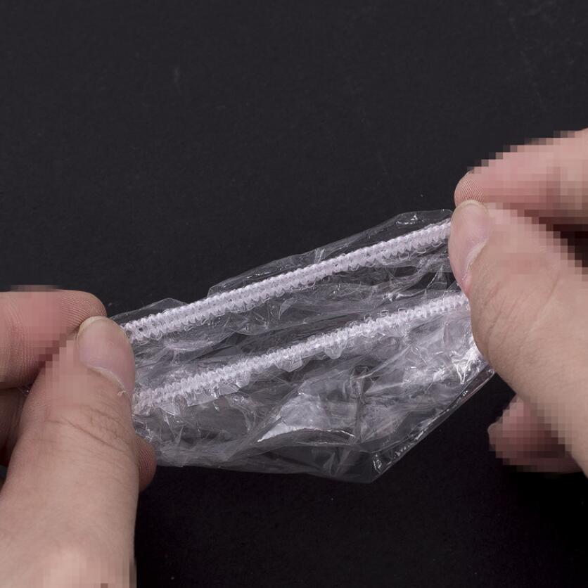 PLAFOPE 200 Stück Einweg-Ohrenschützer Für Dusche & Haarfärben – Transparent, Wasserdicht, Elastisch