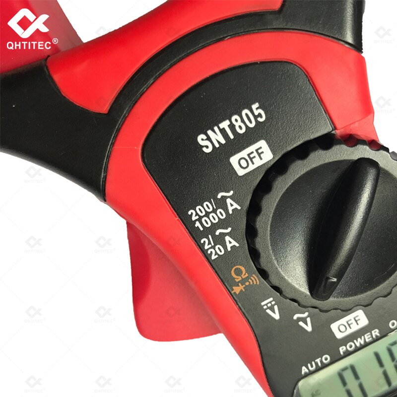 QHTITEC-Medidor de abrazadera SNT805, herramientas profesionales de electricista, voltímetro AC DC, alicates, amperímetro, amperométrico, multímetro Digital