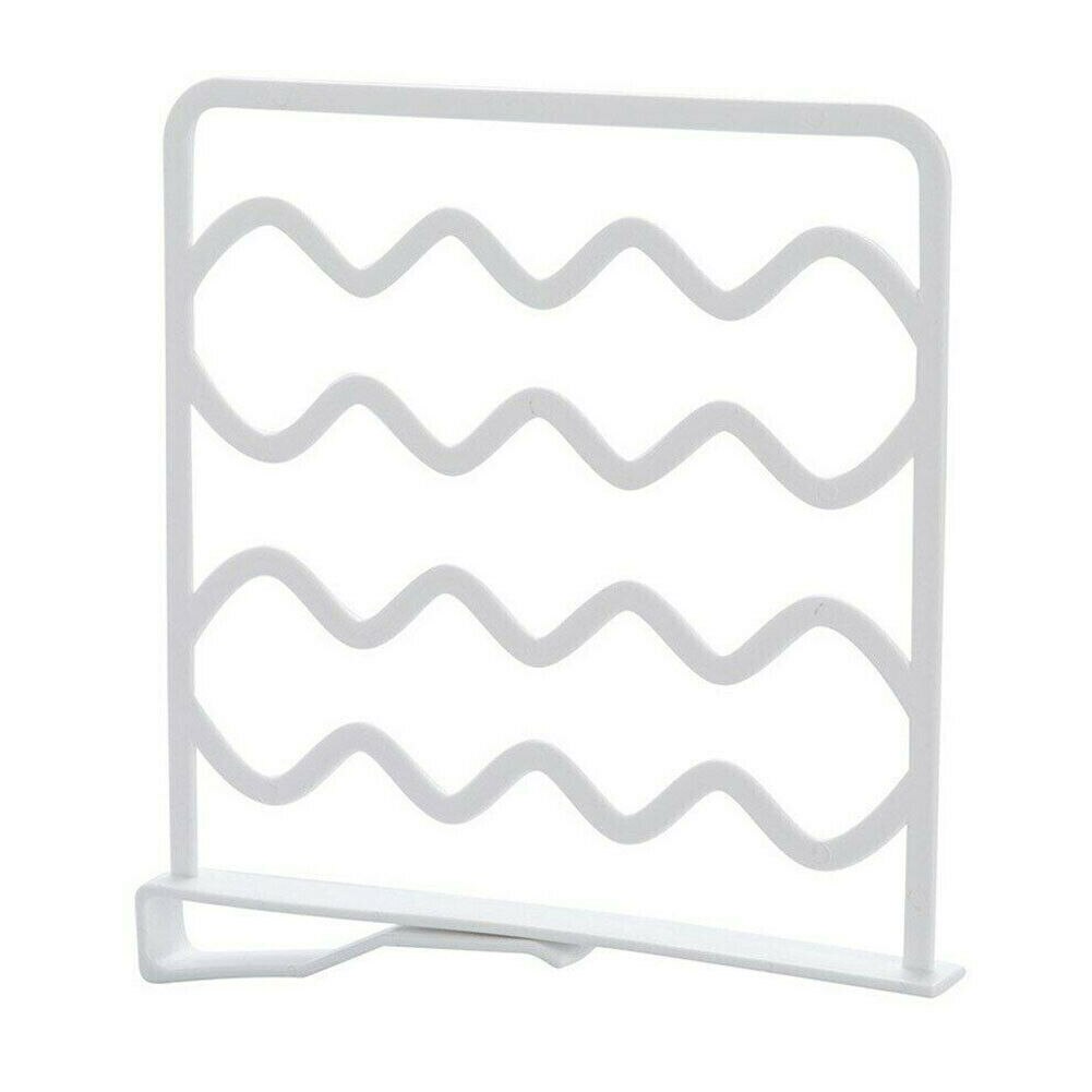 1PC Closet Shelf Divider Durable Organizer Clamp for Kitchen Cabinets Libraries: White