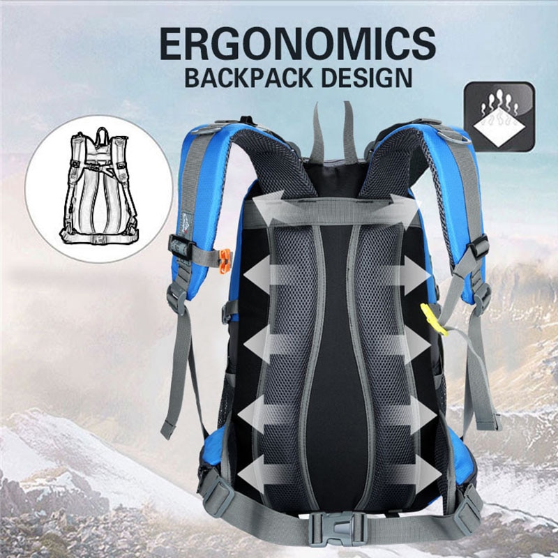 45L Rucksack Hiking Backpacks Mountain Backpack Waterproof Tear resistance Backpack Multi-function Camping Vocation Climbing