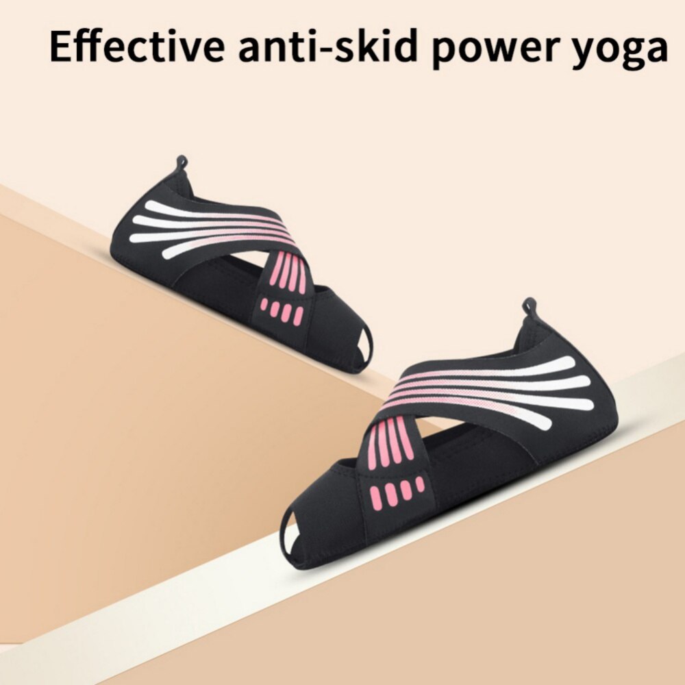 Rutschfeste pilates-tanzsocken, zehenstegsocken, offene fitness-yoga-socken, rutschfeste pilates-socken, weiche indoor-yoga-schuhe für damen
