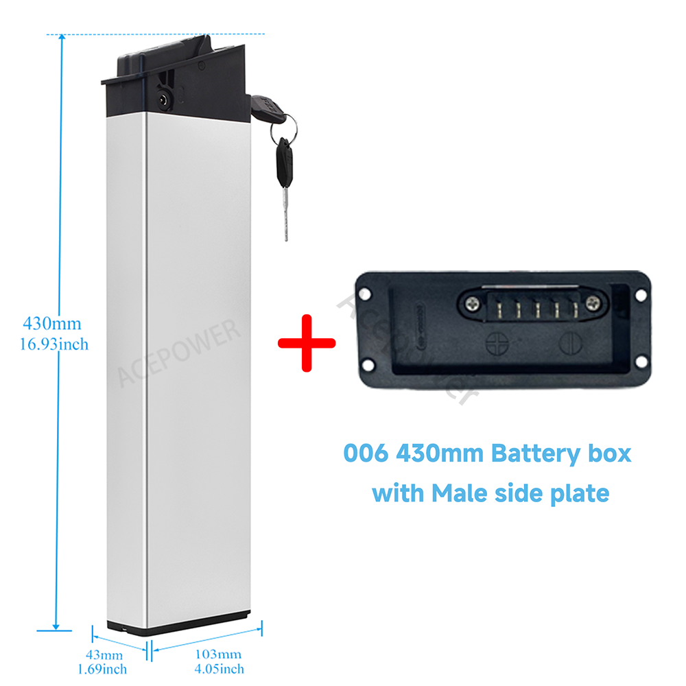 Opvouwbare elektrische fiets accubak behuizing DCH-006 DCH-009 accubak behuizing voor Engwe Samebike MATE X opvouwbare ebike accubak: Black