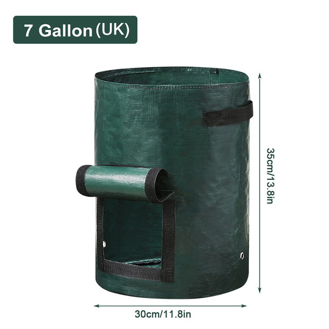 Garden Grow Bags 3/5/7/10 Gallon Plant Growing Bags PE Vegetable Planter Growing Bag DIY Fabric Grow Pot Potato Onion Bag:  Light Yellow