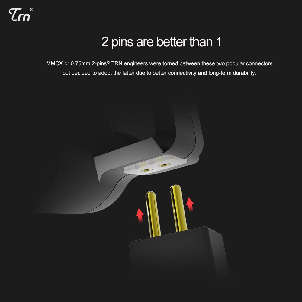 TRN V80 2DD + 2BA híbrido en la oreja ohr HIFI DJ Monitor correr deporte Auriculares auriculares con 2 pines desmontable