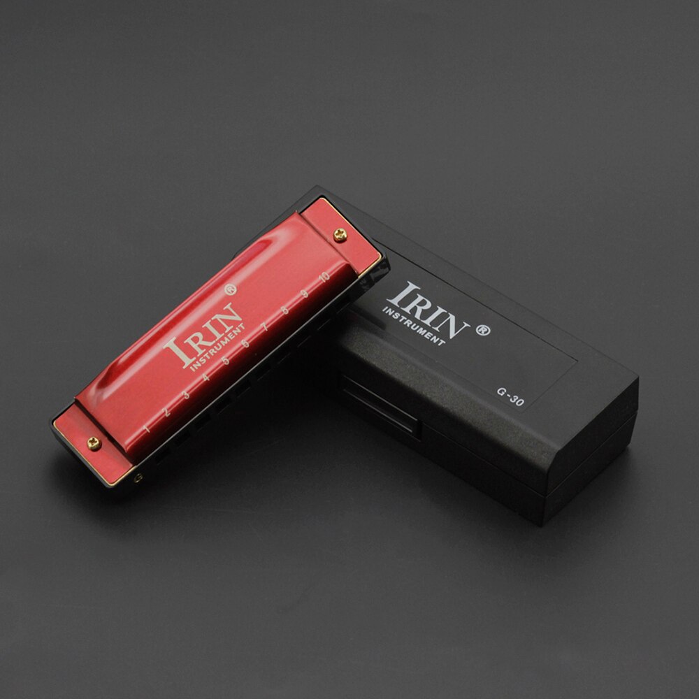 Mouthorgan 10 Gaten 20 Tones Sleutel Van G Blues Harmonica Met Abs Doos Voor Beginners Wind Instrument