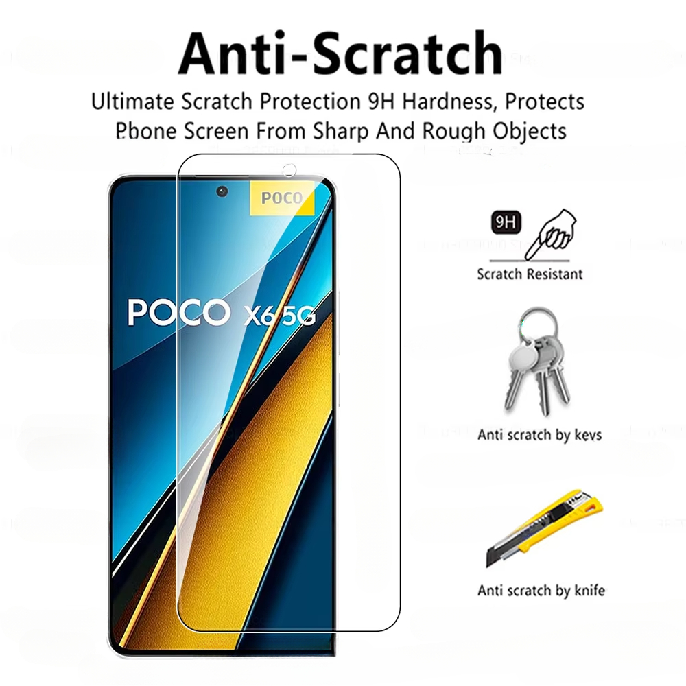 Protector de pantalla de vidrio templado 8 en 1 Pocox6 Poko Little X 6 Pro X6pro para Xiaomi Poco X6 5G
