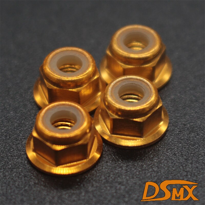 Hsp 102049 122049 nylonmutter  m4 02055 1/10 oppgraderingsdeler for 94102 94122 94123 94111 94108 94177 94106 94107 94188 94166: Gul
