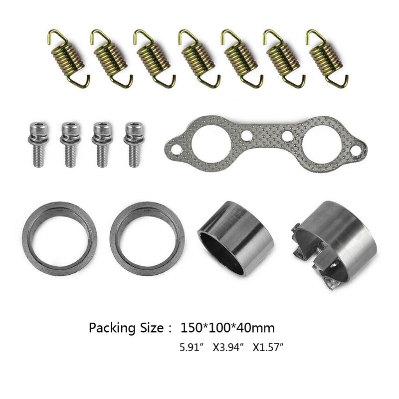 UTV Exhaust Muffler Gasket Spring Clamp Bolt Repair Kit For RZR 800 -11 B36B