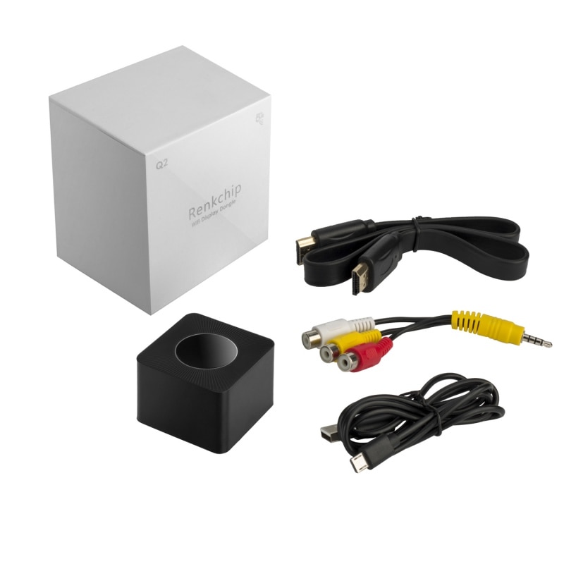 5G 2.4G Dual-band Wireless Screen Q2 WiFi Display Dongle Mirroring Adapter 1080P H RJ45 Ethernet Port Screen Sharing Device