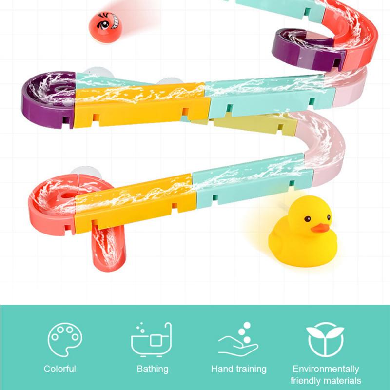 Juego de juguetes de baño para bebé, bañera de pista ensamblada, herramienta para juegos de agua, juguete para ducha de baño