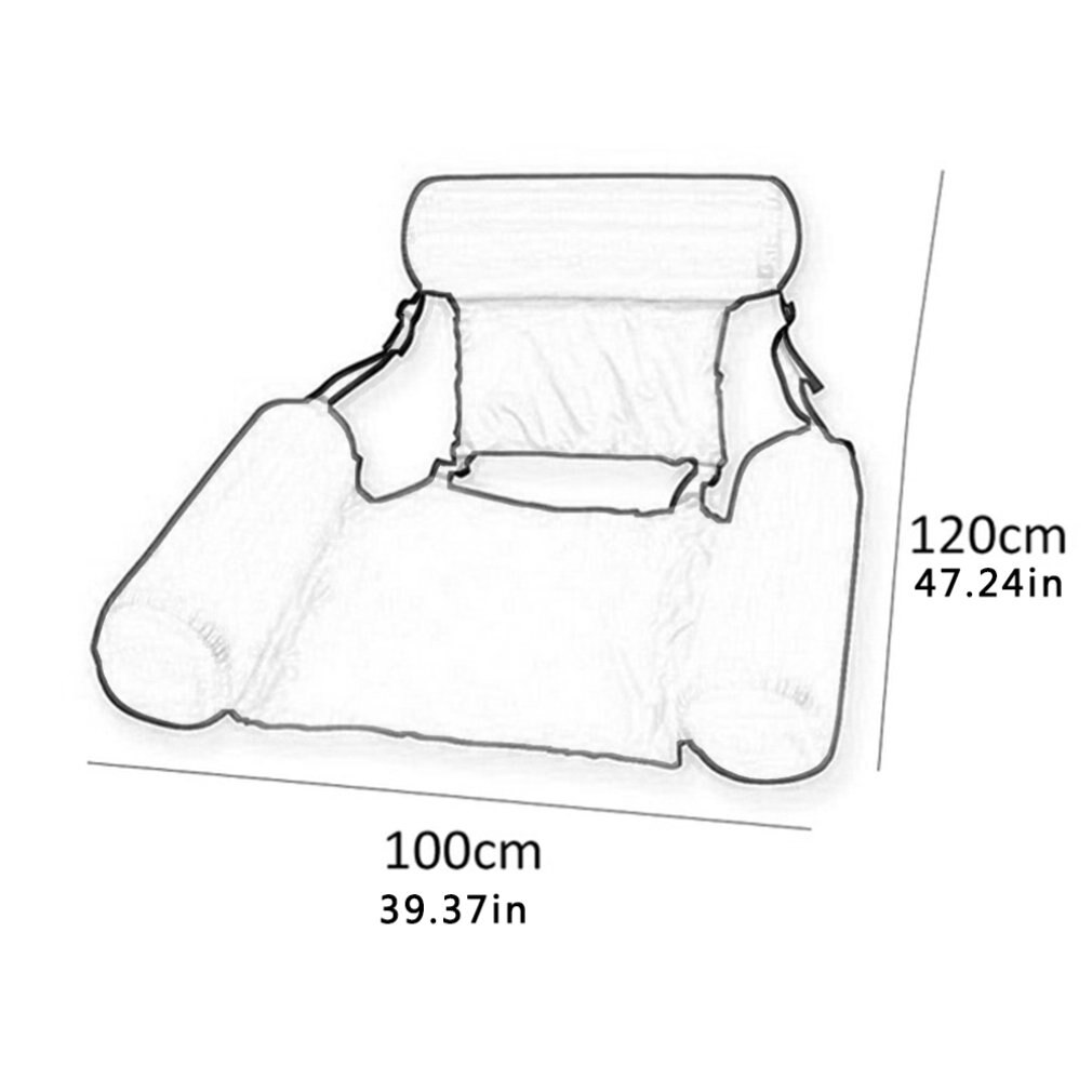 Outdoor Folding Water hammock Recliner Inflatable Floating Swimming Mattress Sea Floating Chair Lounge Chair For Pool Party