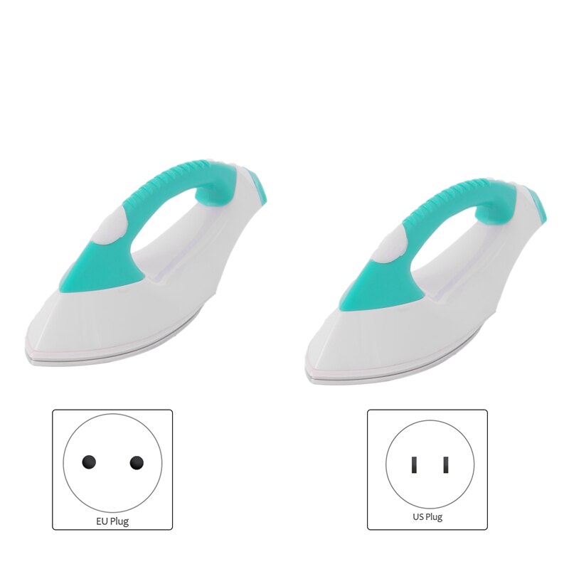 EAS-Mini Electric Iron Handheld Ironing,Small Portable Travel Sewing Supplies Nonstick Soleplate Lightweight Heat Up