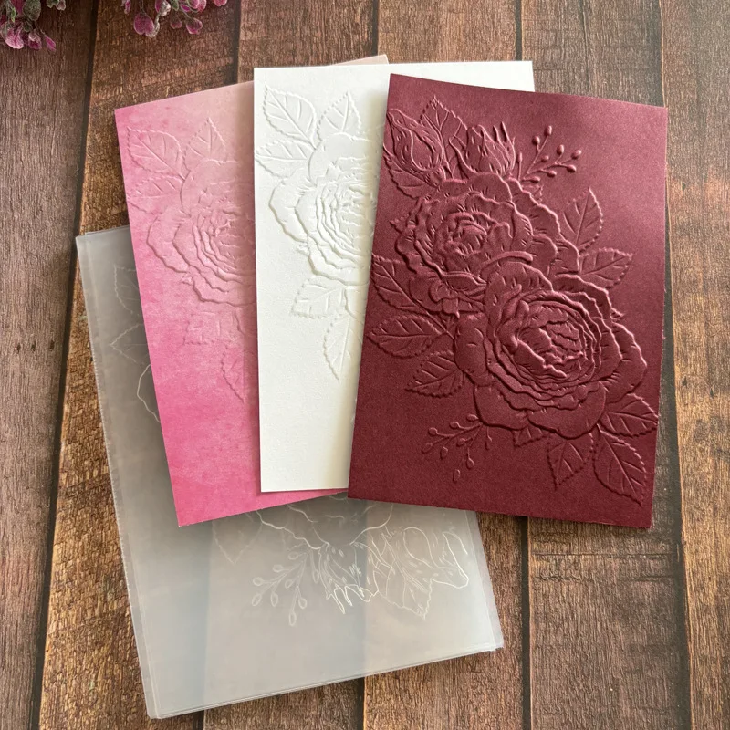 Embossing folder bloemen achtergrond voor kaart maken en scrapbooking Embossing folder bloemen achtergrond voor kaart maken en scrapbooking